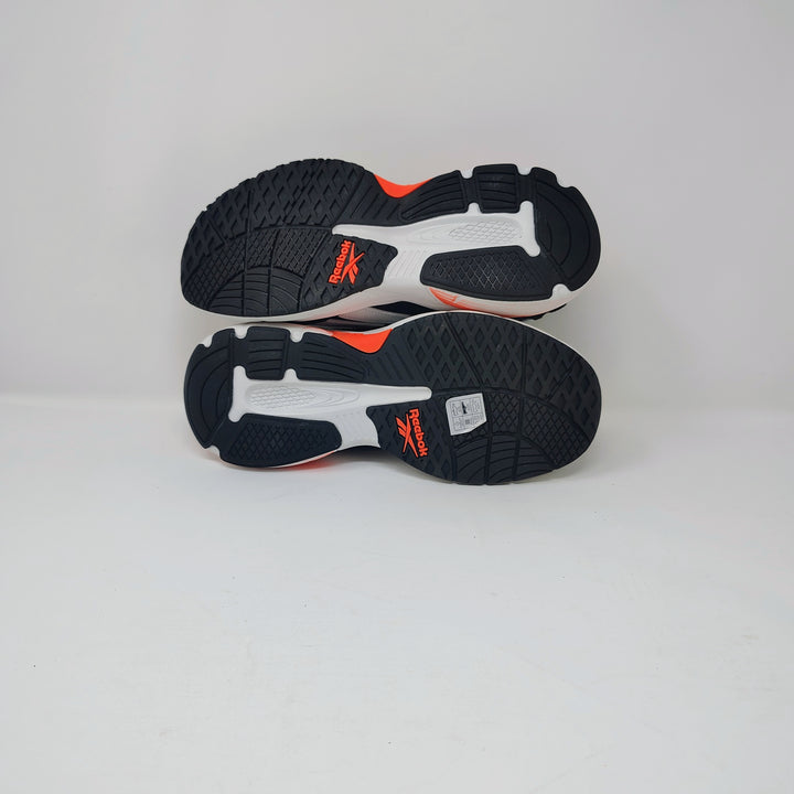 Reebok Royal Pervader low-top sneakers in a black, white, and solar orange size 8.5