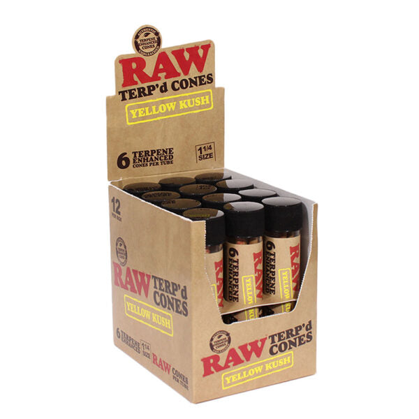 RAW Cones Terpd 1 1/4 6pk 12ct Display