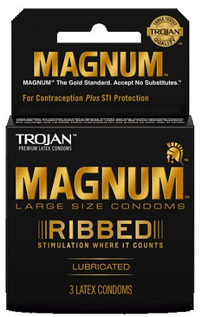 Trojan Magnum Ribbed Condoms 6 Packs of 3