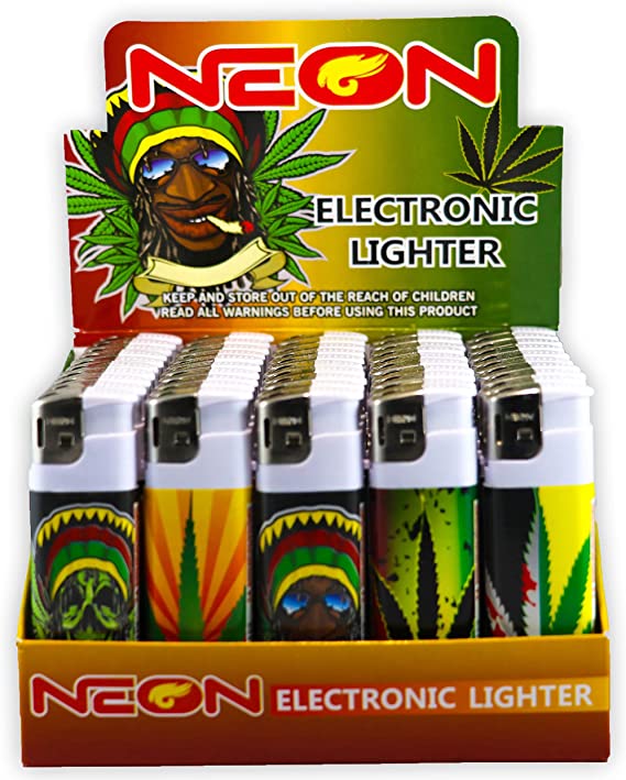 Neon Electronic Lighters 50 ct