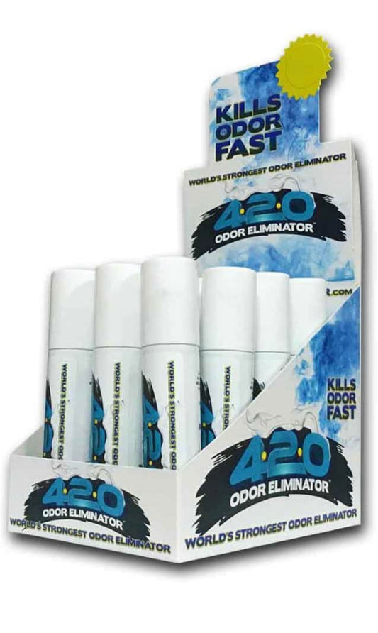 420 Odor Eliminator Spray 12ct Display