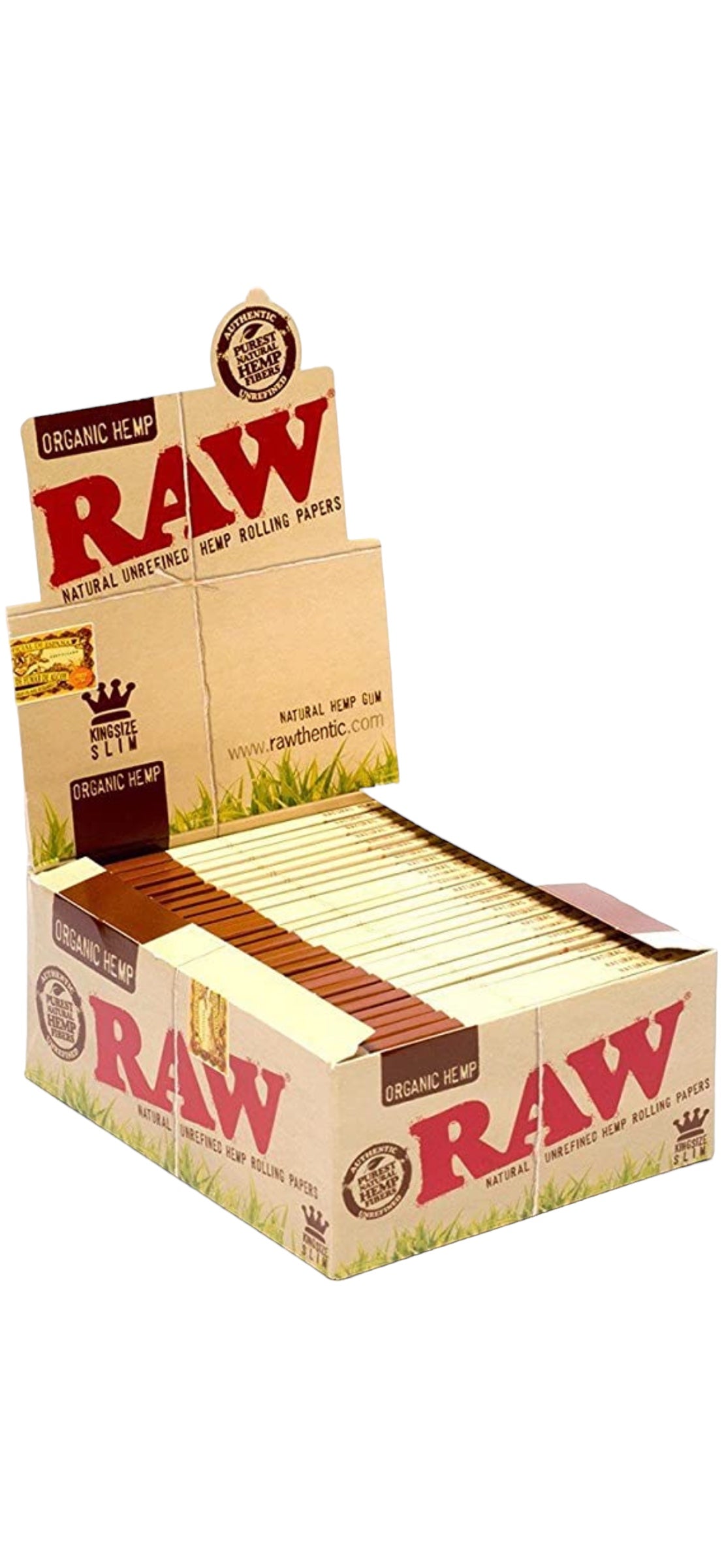 Raw Paper King Slim Organic 50ct Display